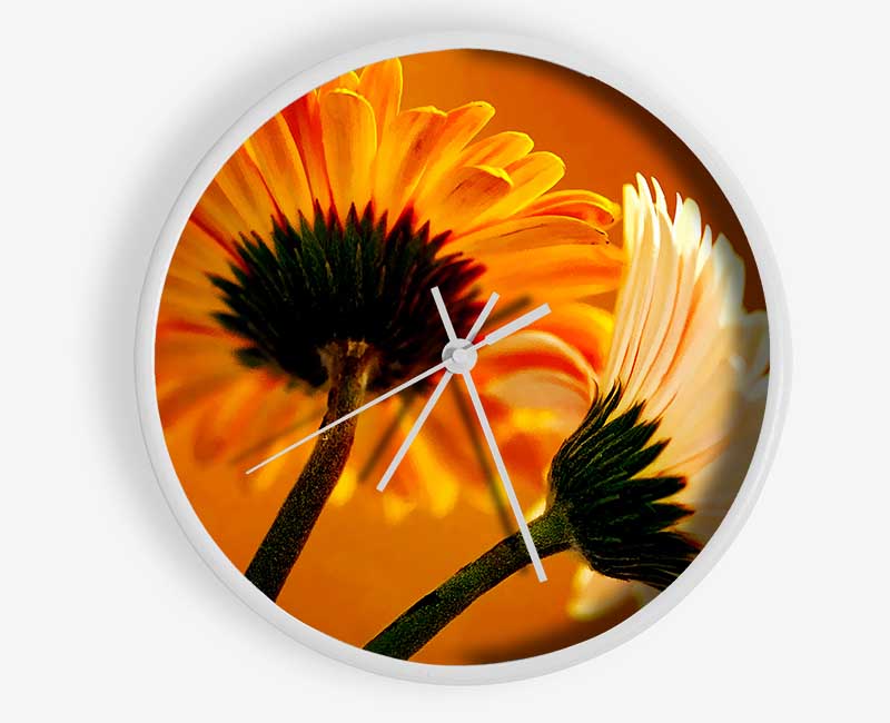 Behing The Golden Daisies Clock - Wallart-Direct UK