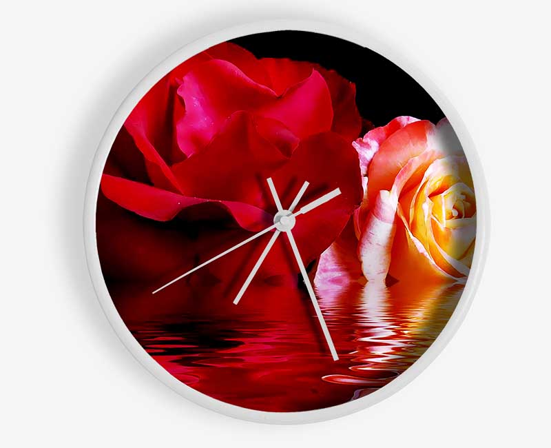 The Floating Roses Clock - Wallart-Direct UK