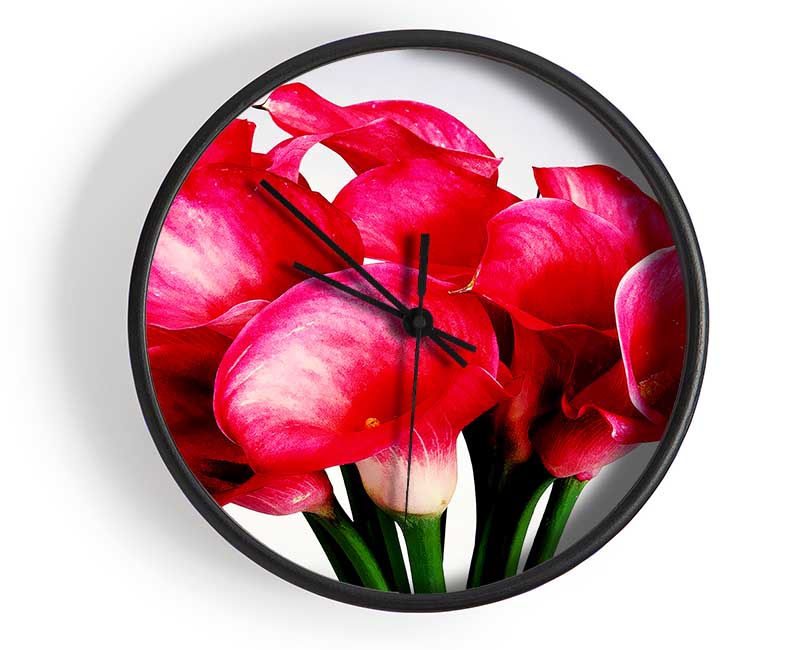 Pink Lily Bouquet Clock - Wallart-Direct UK