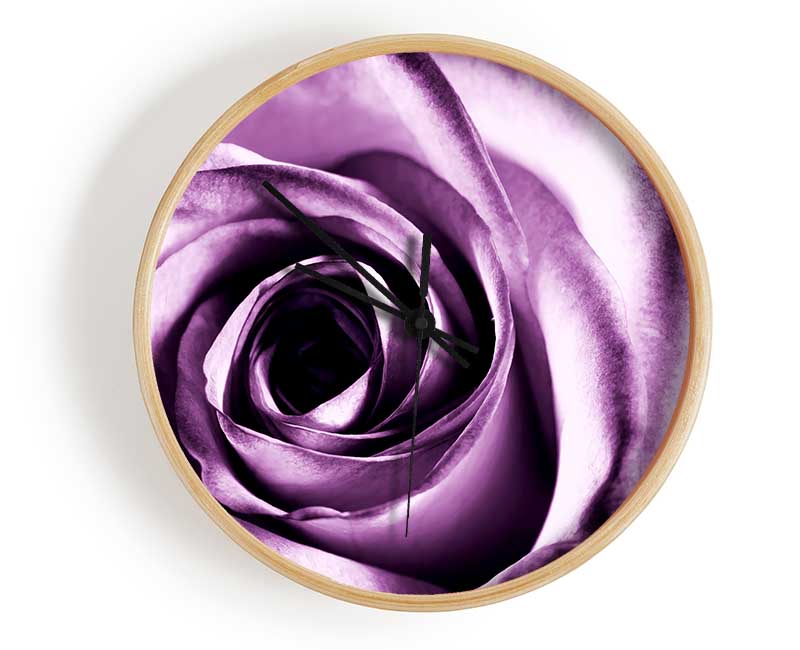 Purple Rose Delight Clock - Wallart-Direct UK