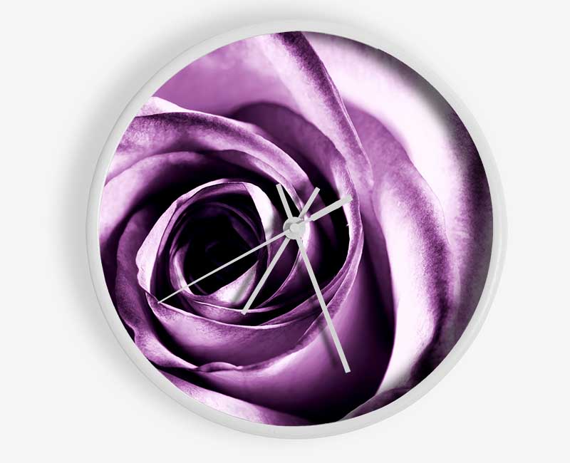 Purple Rose Delight Clock - Wallart-Direct UK