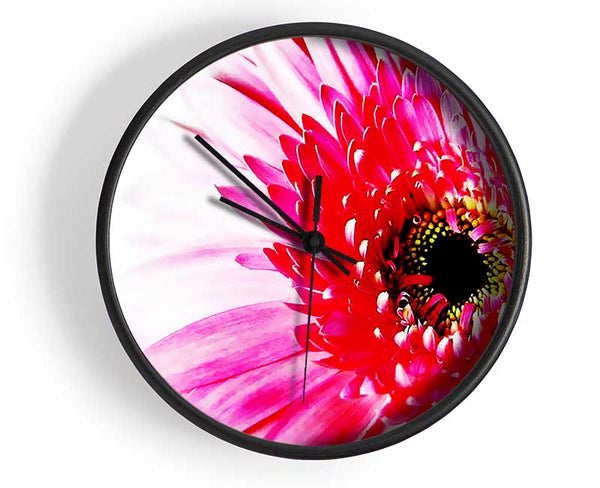 Stunning Pink Gerbera Petals Clock - Wallart-Direct UK