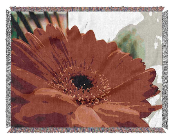 Cerise Gerbera Beauty Woven Blanket