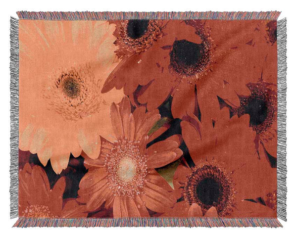 Gerbera Galore Woven Blanket