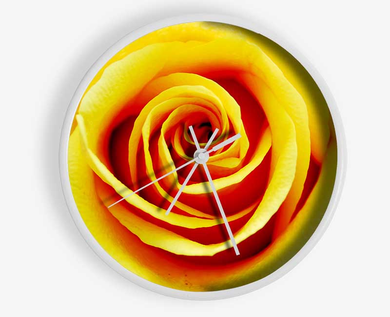 Golden Rose Close-Up Clock - Wallart-Direct UK