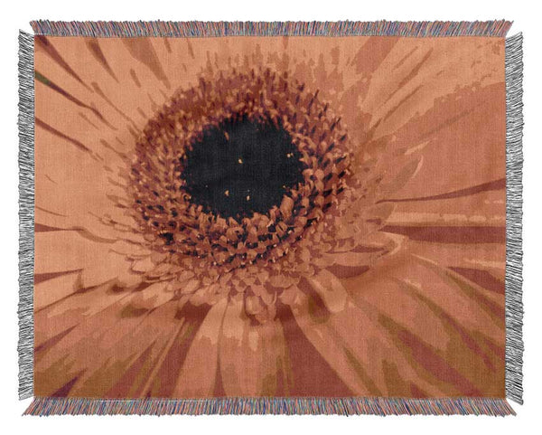 Golden Gerbera Centre Woven Blanket