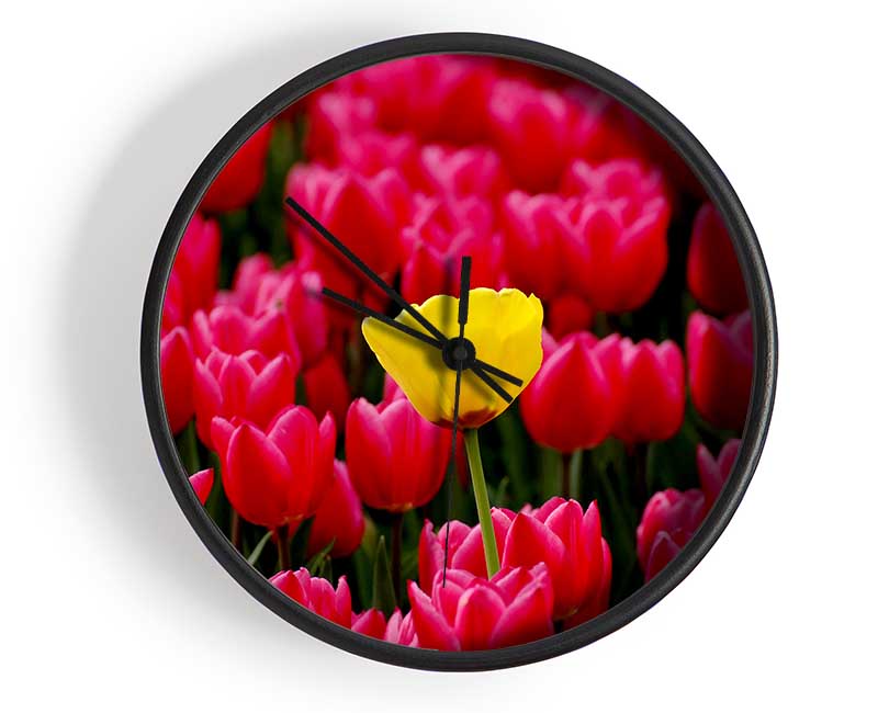 Tulips Strenth Clock - Wallart-Direct UK