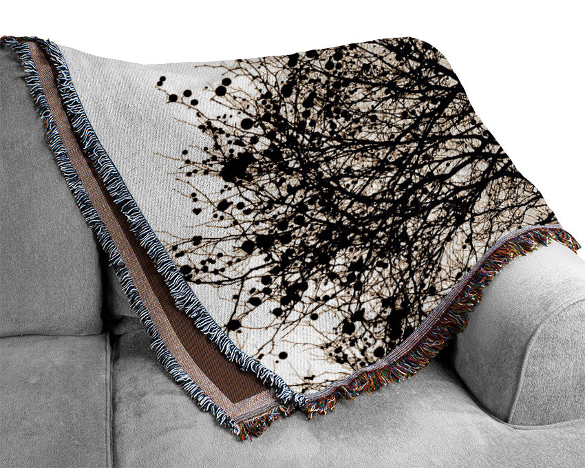 Chocolate Tree Woven Blanket