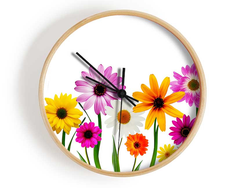 Garden Flower Party Clock - Wallart-Direct UK