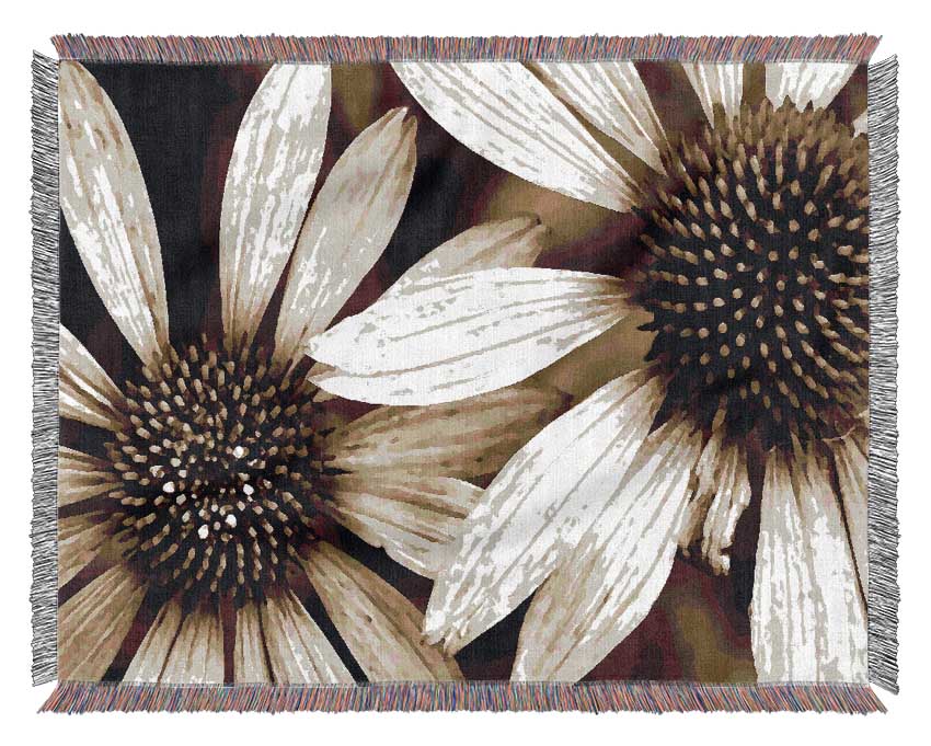 Sun Flower Duo Woven Blanket