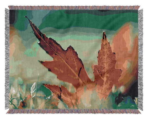 Autumn Leaf Woven Blanket