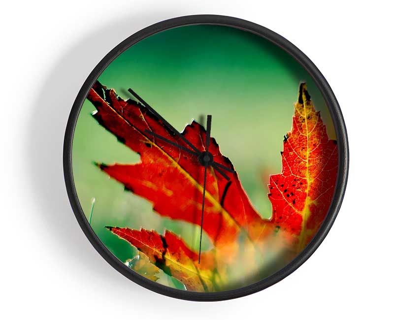 Autumn Leaf Clock - Wallart-Direct UK