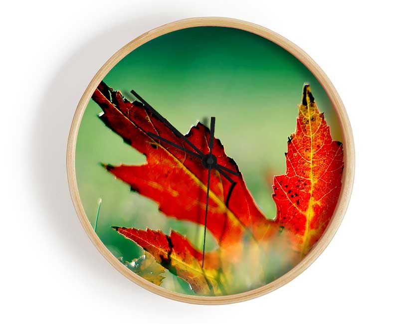 Autumn Leaf Clock - Wallart-Direct UK