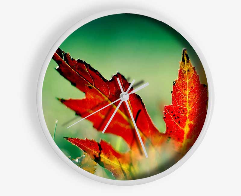 Autumn Leaf Clock - Wallart-Direct UK