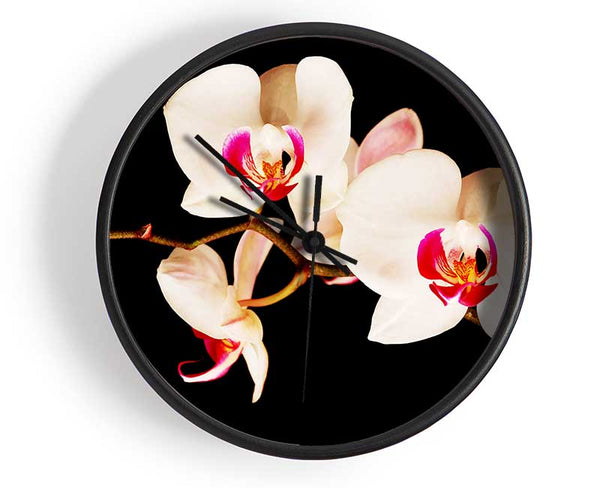 Butterfly Orchid Petals Clock - Wallart-Direct UK