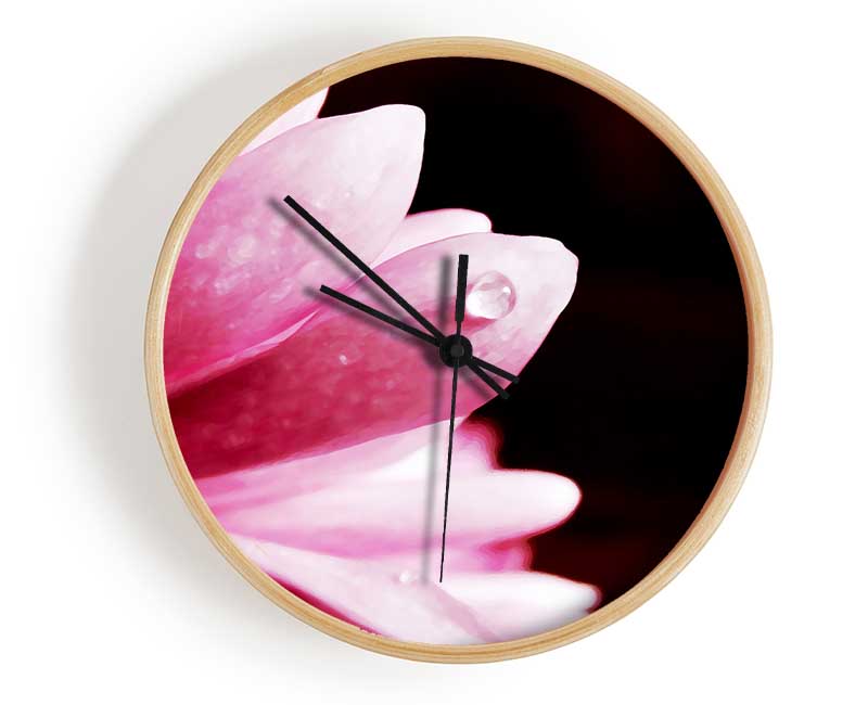 Pink Petal Dewdrop Clock - Wallart-Direct UK