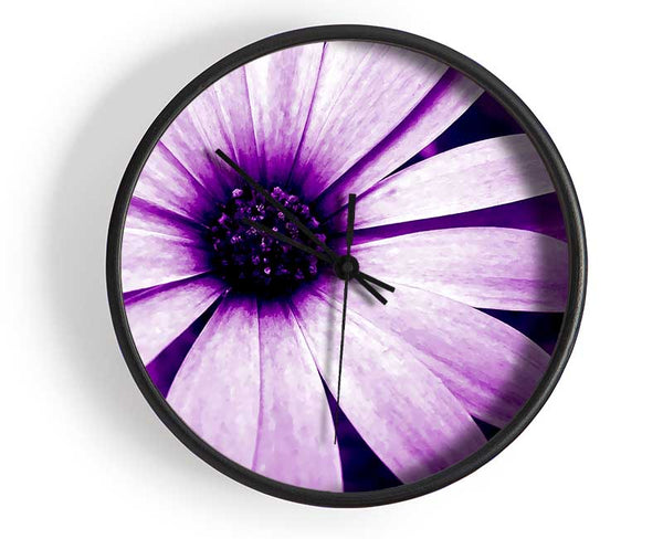 Purple Daisy Petals Clock - Wallart-Direct UK