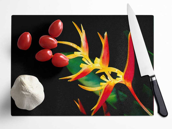 Bird Of Paradise In Sunlight Glass Chopping Board