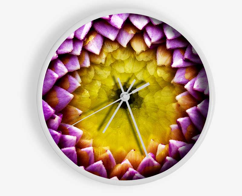 Purple Petal Delight Clock - Wallart-Direct UK