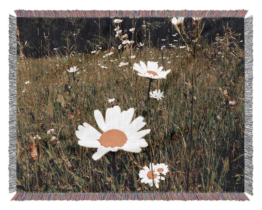 Daisy Field Woven Blanket