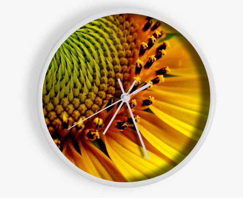 Yellow Sunflower Centre Clock - Wallart-Direct UK