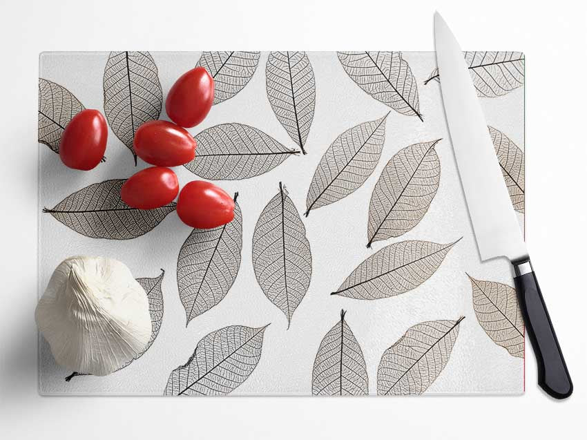 Leaves Power Glass Chopping Board