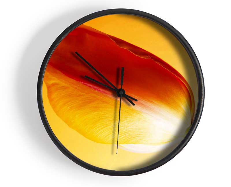 Yellow On Yellow Tulip Clock - Wallart-Direct UK