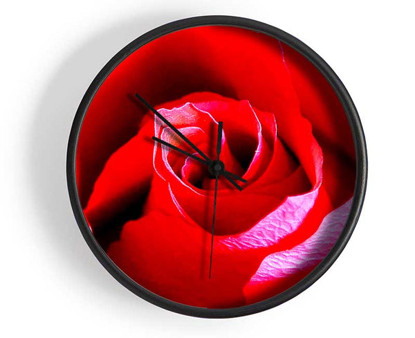 Pink Rose Bud Clock - Wallart-Direct UK