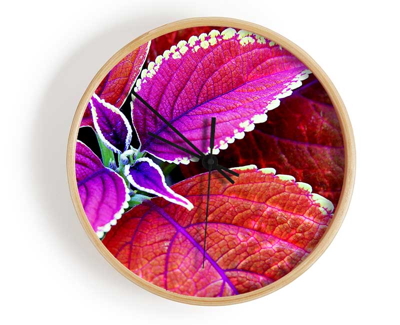 Rich Autumn Leaves Clock - Wallart-Direct UK