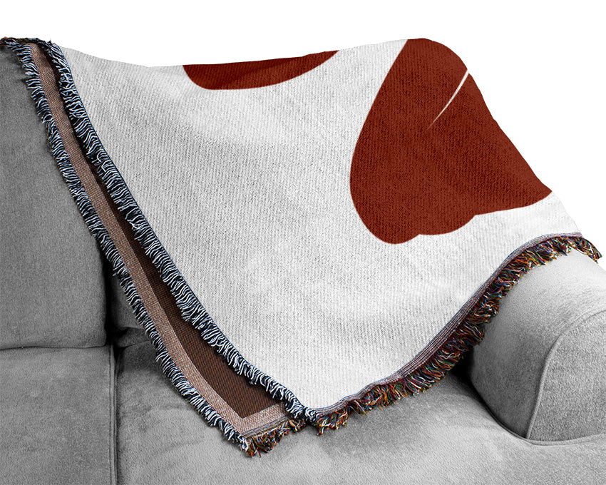 Red Bloom Woven Blanket