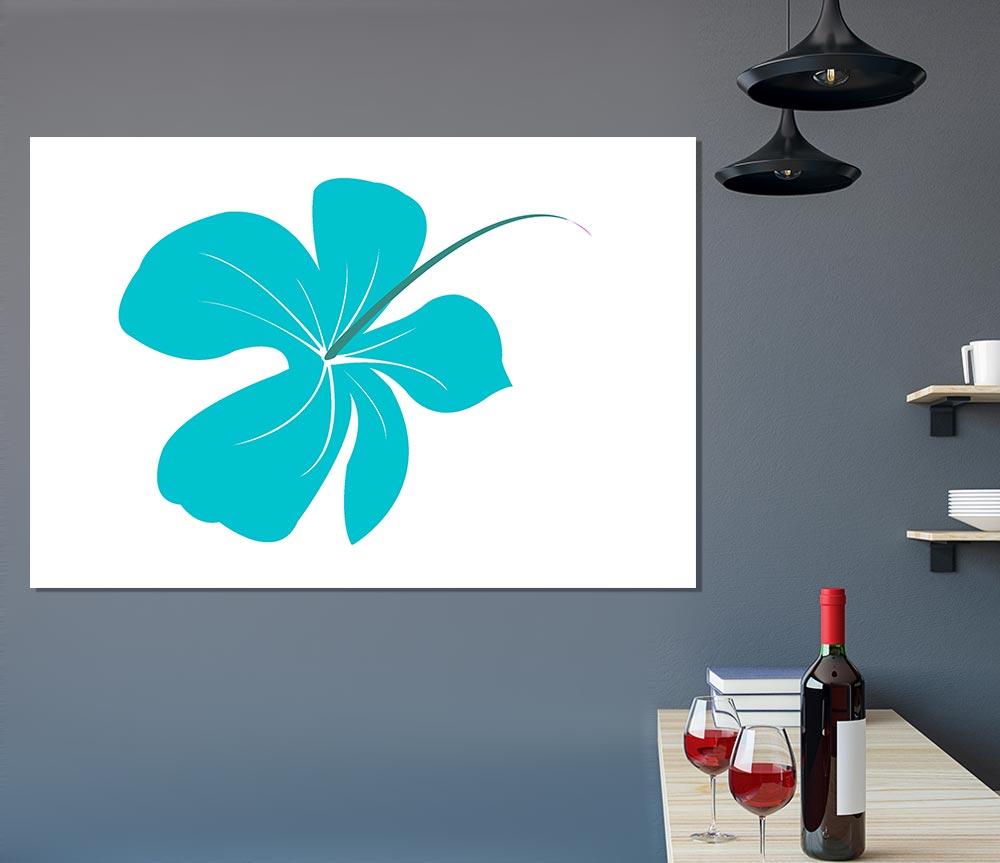 Blue Bloom Print Poster Wall Art