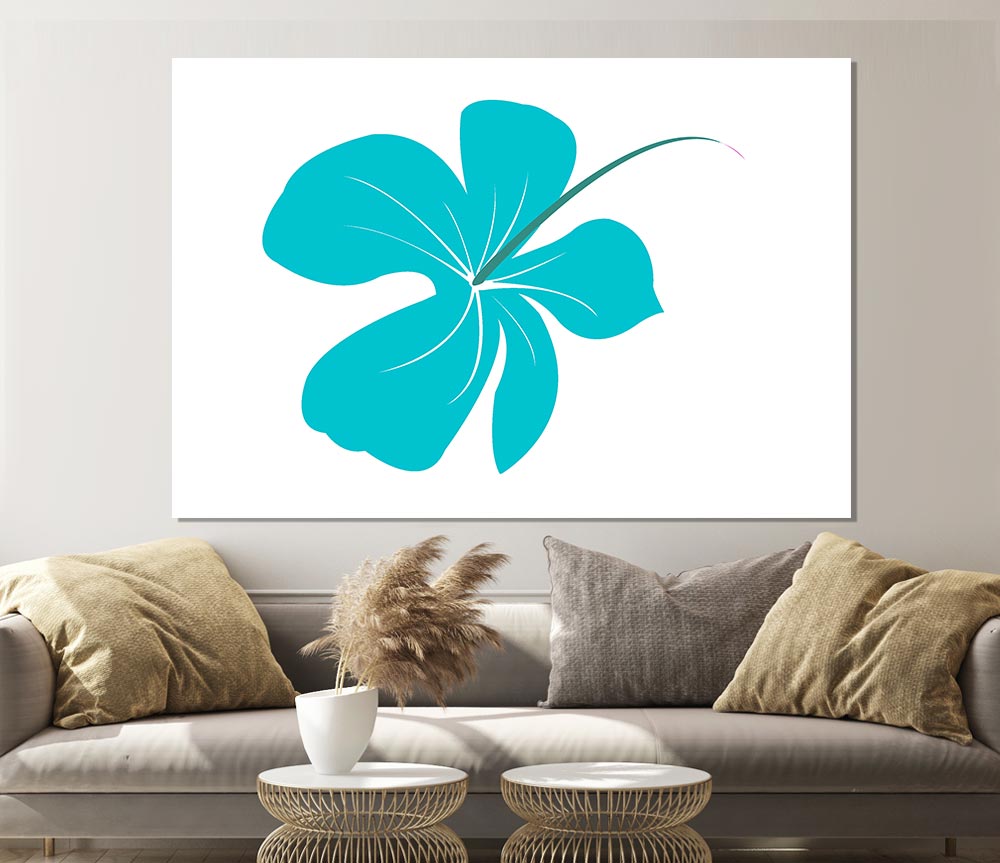 Blue Bloom Print Poster Wall Art