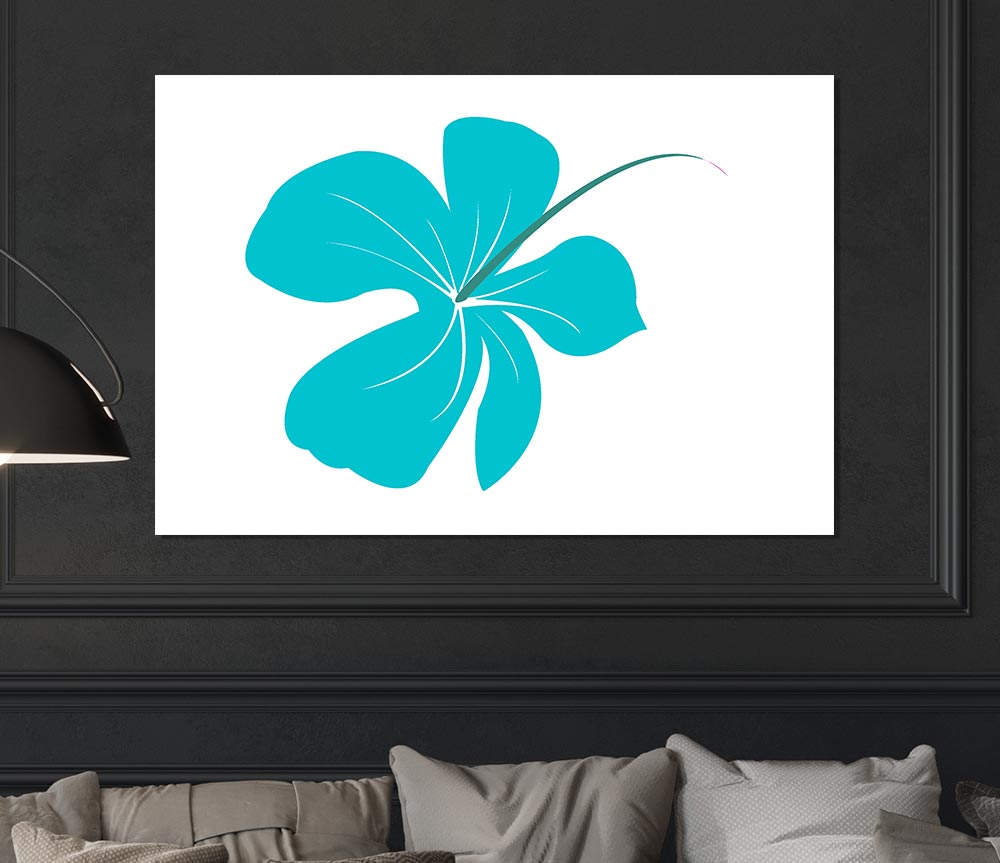 Blue Bloom Print Poster Wall Art