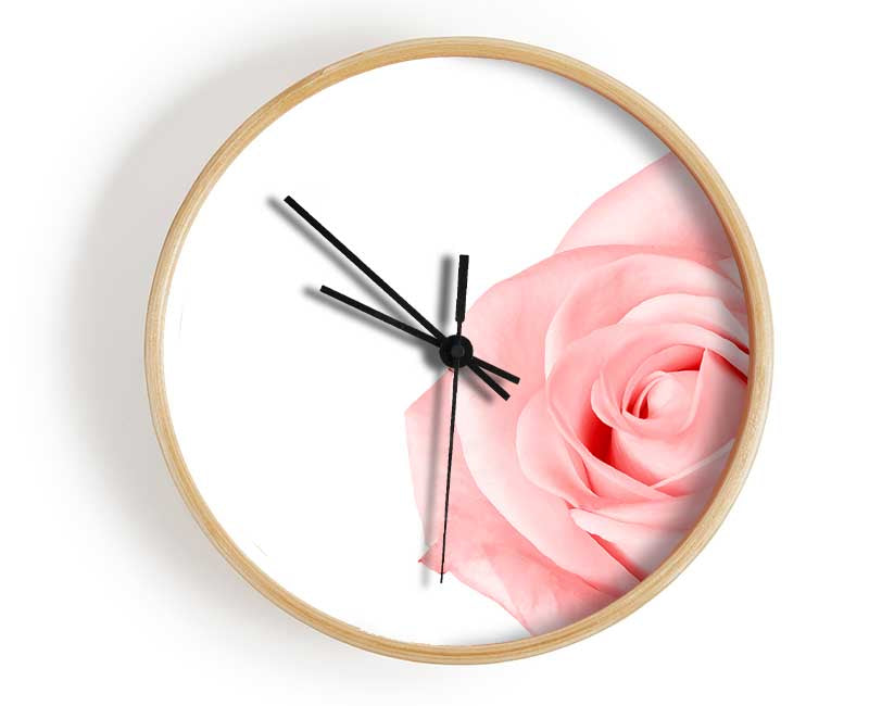 Baby Pink Rose Clock - Wallart-Direct UK