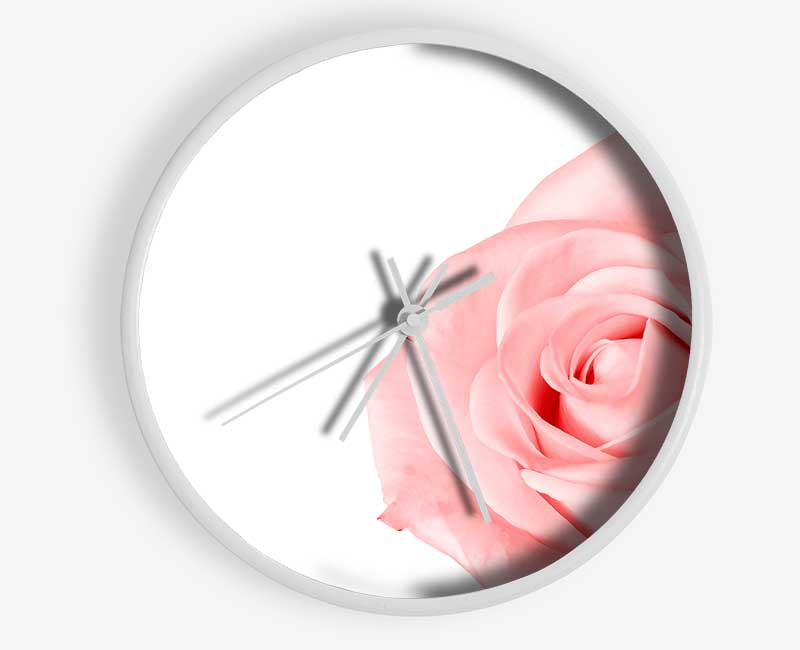 Baby Pink Rose Clock - Wallart-Direct UK