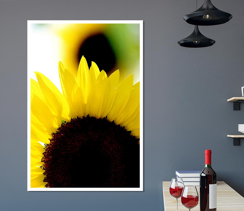 Vibrant Yellow Sunflower Print Poster Wall Art