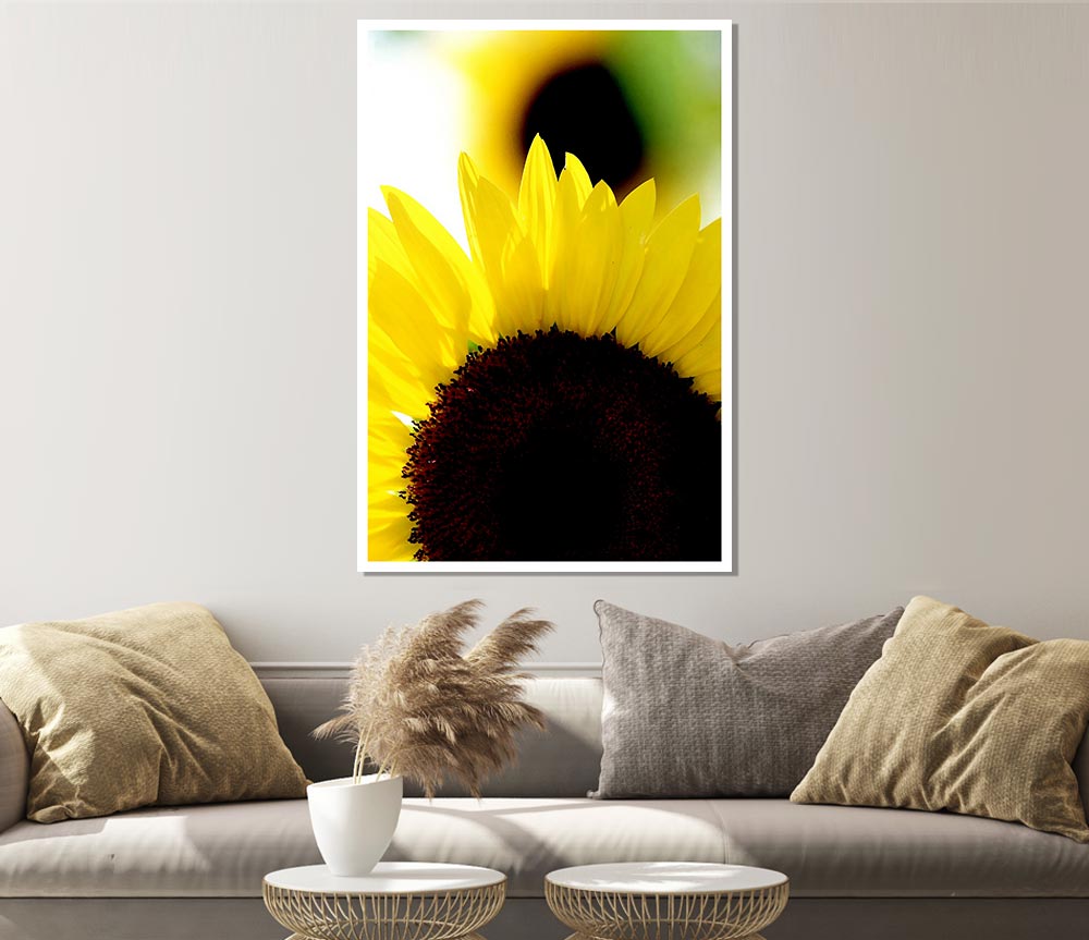 Vibrant Yellow Sunflower Print Poster Wall Art