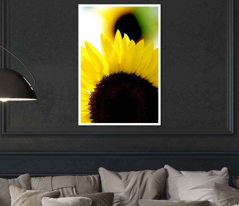 Vibrant Yellow Sunflower Print Poster Wall Art