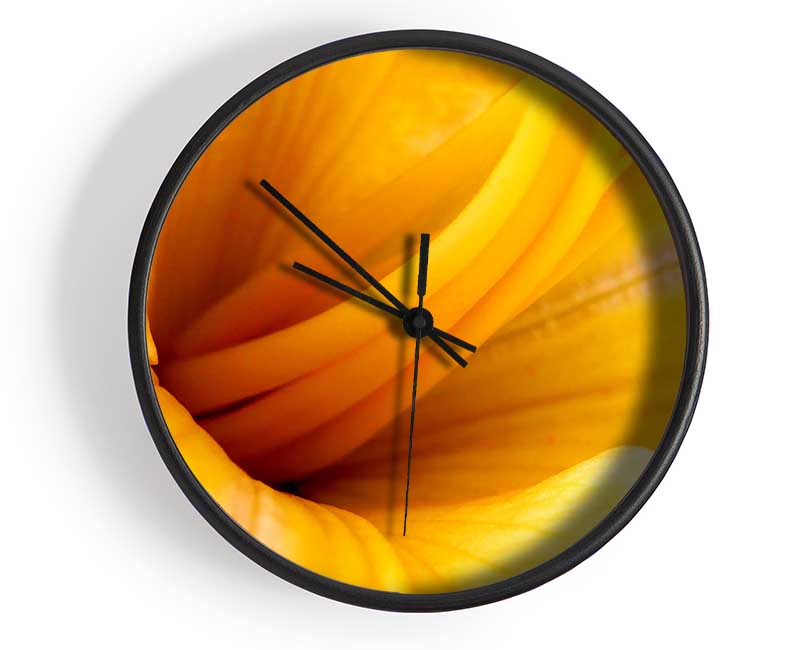 Yellow Trumpet Clock - Wallart-Direct UK