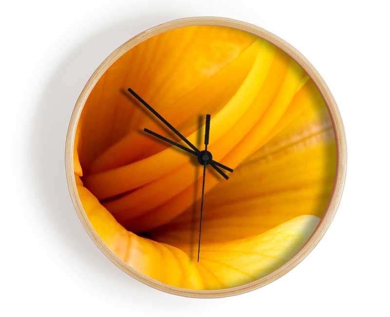 Yellow Trumpet Clock - Wallart-Direct UK