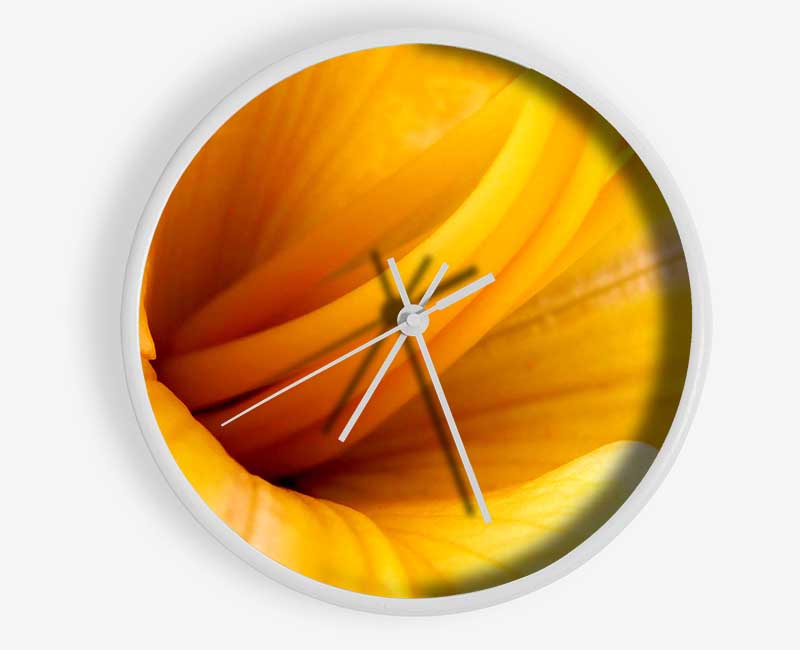 Yellow Trumpet Clock - Wallart-Direct UK