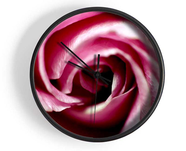 Pink Rose Centre Clock - Wallart-Direct UK