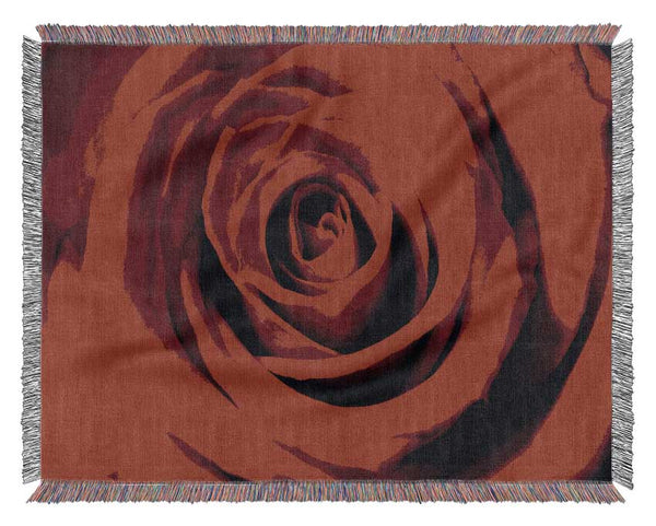 Close-Up Of The Soft Red Rose Woven Blanket