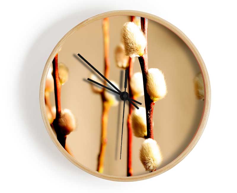 Pussy Willow Clock - Wallart-Direct UK