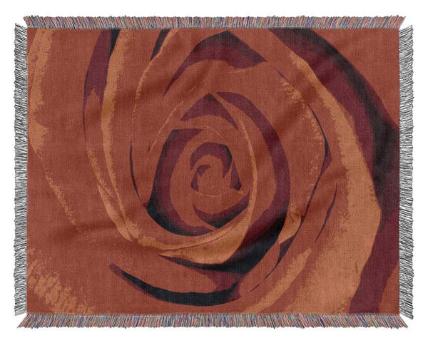 Close-Up Of A Beautiful Rose Woven Blanket