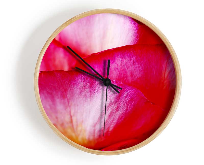 The Waves Of A Pink Flower Clock - Wallart-Direct UK