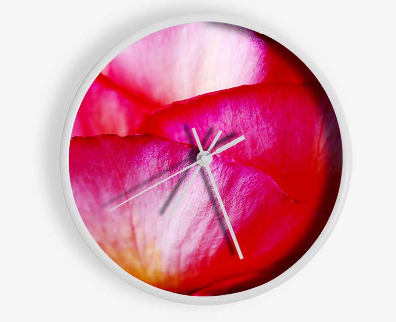 The Waves Of A Pink Flower Clock - Wallart-Direct UK