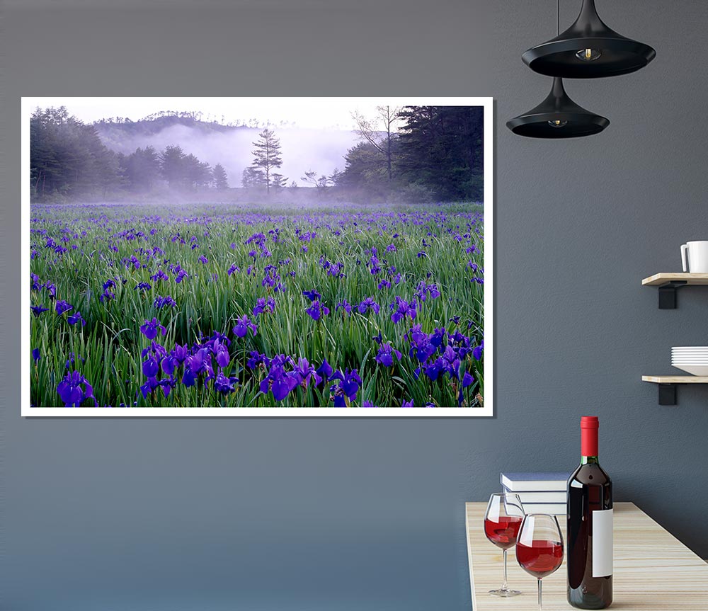 Bluebell Mist Print Poster Wall Art