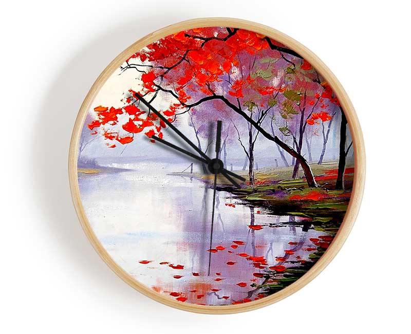 Autumn Lake Clock - Wallart-Direct UK