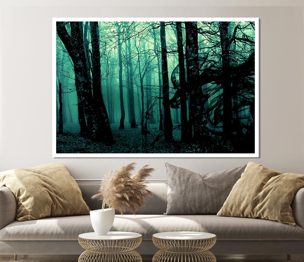 Emerald Whisper Print Poster Wall Art